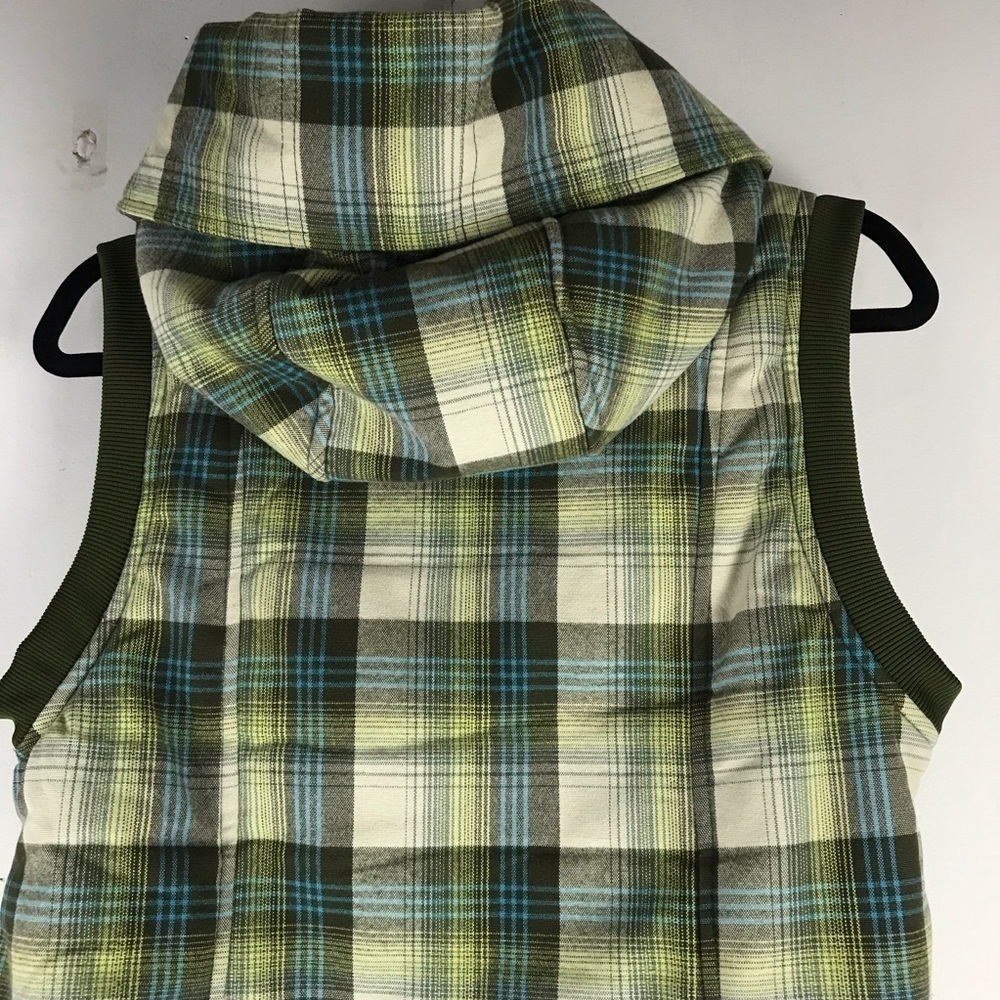 Burton Women’s Dryride Cotton Plaid Full Zip Vest Hoodie Size M. - Picture 5 of 7